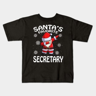 Santas Favorite Secretary Christmas Kids T-Shirt